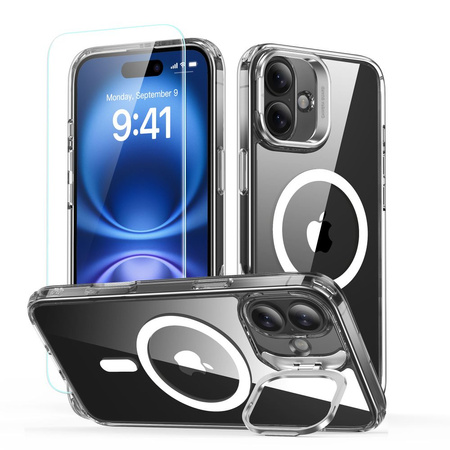 ESR CLASSIC HYBRID KICKSTAND HALOLOCK DO IPHONE 16 PLUS DO MAGSAFE SZKŁO