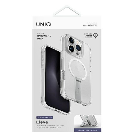 UNIQ ETUI ELEVA CASE DO IPHONE 16 PRO Z WERTYKALNYM STANDEM PRZEZROCZYSTE