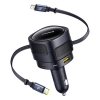 BASEUS ŁADOWARKA SAMOCHODOWA 90W 2X USB-C DO TELEFONÓW Z KABLEM USB-C
