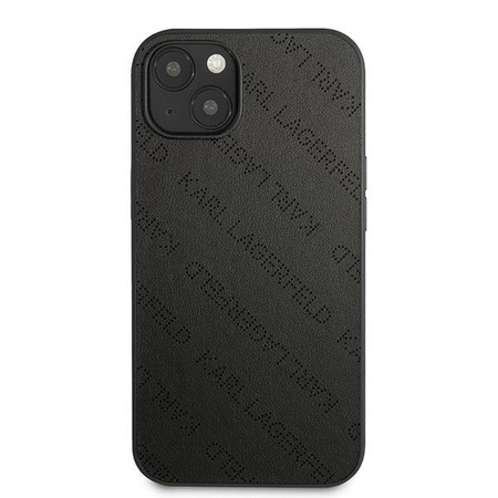 Karl Lagerfeld KLHCP13SPTLK iPhone 13 mini 5,4" hardcase czarny/black Perforated Allover