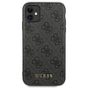 GUESS ETUI HARD CASE DO IPHONE 11 6,1 Xr 4G METAL GOLD LOGO Z LOGO SZARY