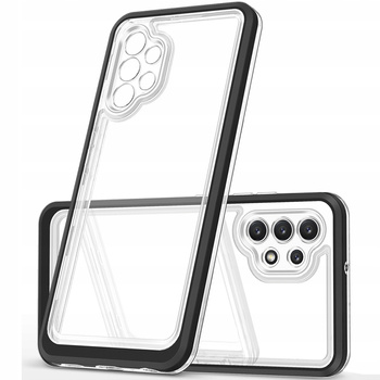 HURTEL CLEAR ETUI POKROWIEC 3IN1 DO SAMSUNG GALAXY A32 5G ŻELOWY Z RAMKĄ