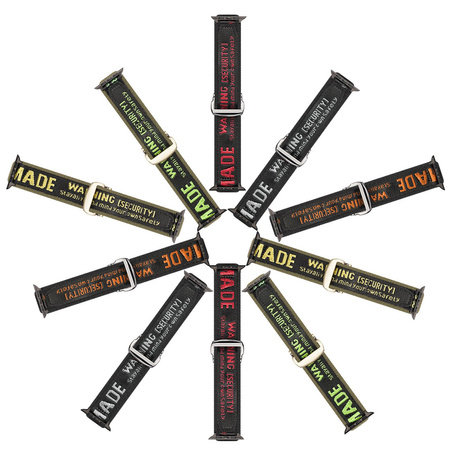 Dux Ducis Strap (Outdoor  Version) pasek Apple Watch Ultra, SE, 8, 7, 6, 5, 4, 3, 2, 1 (49, 45, 44, 42  mm) nylonowa opaska bransoleta czarno-czerwony