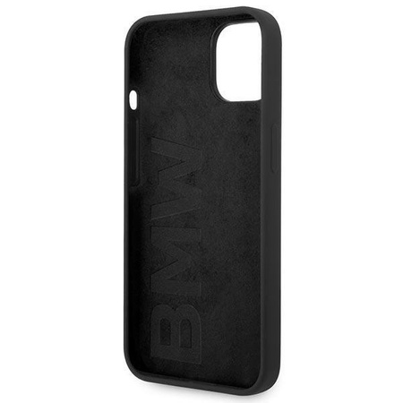 Etui BMW BMHCP14SSILBK na iPhone 14 - czarne Silicone Metal Logo