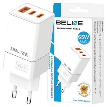 BELINE ŁADOWARKA SIECIOWA 2X USB-C 1X USB 65W DO TELEFONÓW PD 3.0 QC 3.0