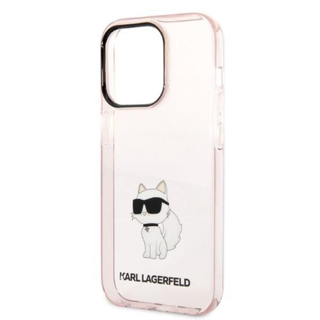 Karl Lagerfeld KLHCP14LHNCHTCP iPhone 14 Pro 6,1" różowy/pink hardcase Ikonik Choupette