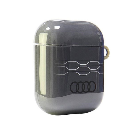 AUDI ETUI POKROWIEC CASE DO APPLE AIRPODS 1 2 GEOMETRYCZNY WZÓR SZARY