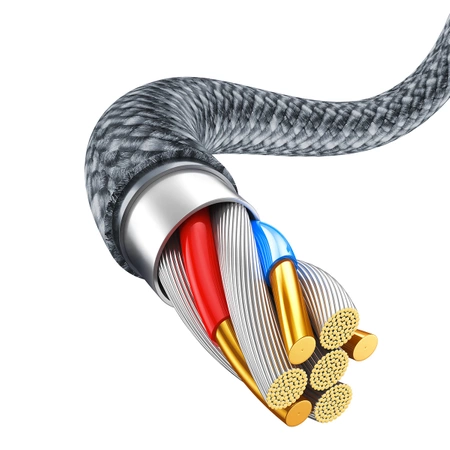 Baseus kabel do iPhone USB - Lightning 1m, 2,4A szary (CALD000416)