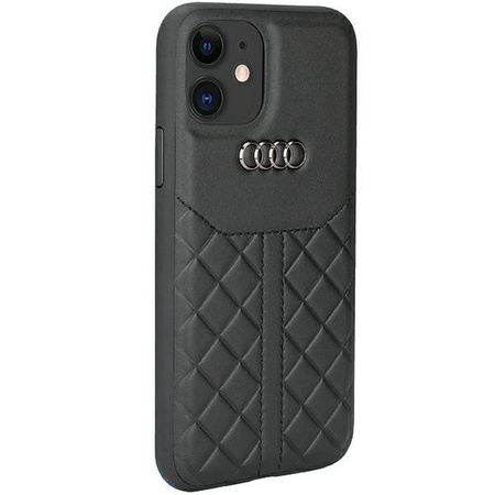 Etui Audi Genuine Leather na iPhone 11 / Xr - czarne AU-TPUPCIP11R-Q8/D1-BK