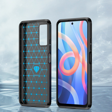 Carbon Case elastyczne etui pokrowiec Xiaomi Redmi Note 11 czarny