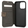 Etui Guess GUBKP13X4GMGBR na iPhone 13 Pro Max - brązowe book 4G Big Metal Logo