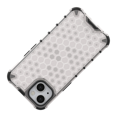 Honeycomb etui pancerny pokrowiec z żelową ramką iPhone 13 czerwony