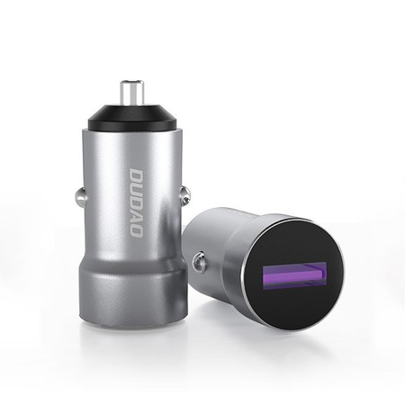 Dudao szybka ładowarka samochodowa USB do gniazda zapalniczki 5 A 22,5 W Quick Charge 3.0 VOOC szary (R4Pro Upgrade gray)