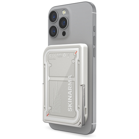 Powerbank Skinarma Nexus Mecha Magnetic Kick-Stand 5000mAh 20W PD USB-C MagSafe jasno szary