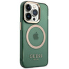 Etui Guess GUHMP14XHTCMA na iPhone 14 Pro Max zielony/khaki Gold Outline Translucent MagSafe