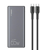 USAMS Powerbank PB59 30000mAh 65W2xQC3.0+PD Fast Charge czarny/black CMXLOGTC01 (US-CD165) + kabel USB-C-USB-C