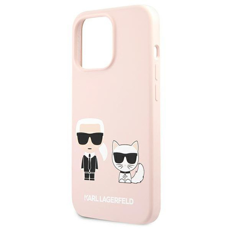Etui Karl Lagerfeld KLHCP13XSSKCI na iPhone 13 Pro Max hardcase jasno różowy/light pink Silicone Karl&Choupette