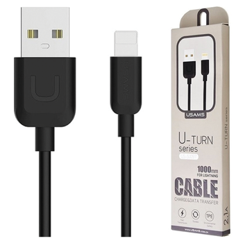 USAMS KABEL U-TURN DO LIGHTNING DO TELEFONÓW APPLE SZYBKIE ŁADOWANIE 1M