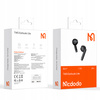 MCDODO SŁUCHAWKI BEZPRZEWODOWE DOUSZNE BLUETOOTH 5 Z MIKROFONEM ETUI CZARNE
