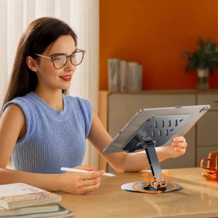WOZINSKY STOJAK NA TABLET WRS-DSY84SS OBROTOWY 360° ALUMINIOWY DO TABLETÓW