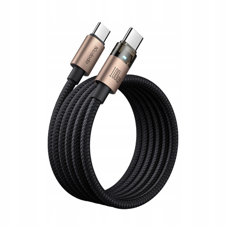 MCDODO KABEL USB-C SZYBKIE ŁADOWANIE USB TYP C 5A 100W 1M LED ZŁOTY