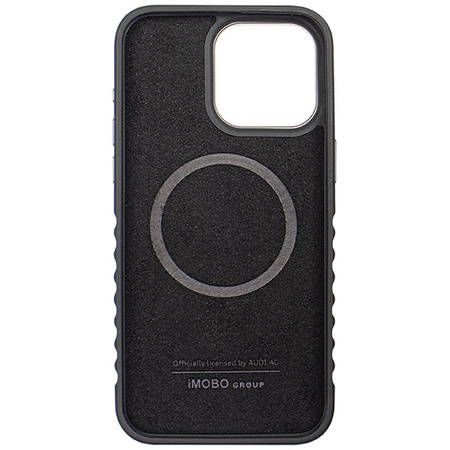 Audi Genuine Leather MagSafe iPhone 15 Pro 6.1 czarno-czerwony/black-red hardcase AU-TPUPCMIP15P-R8/D3-RD