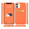 Card Case silikonowe etui portfel z kieszonką na kartę dokumenty do Xiaomi Redmi 10X 4G / Xiaomi Redmi Note 9 bordowy