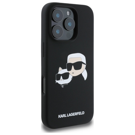 KARL LAGERFELD ETUI DO IPHONE 16 PRO MAX 6.9 HARDCASE SILICONE DOUBLE HEADS