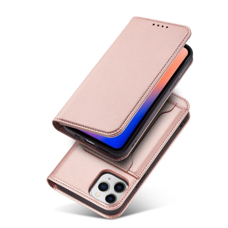 HURTEL ETUI MAGNET CARD CASE DO IPHONE 12 POKROWIEC Z PODSTAWKĄ NA TELEFON