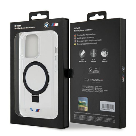 BMW ETUI CASE HARD DO IPHONE 15 PRO DO MAGSAFE Z RING STAND BMHMP15LURST
