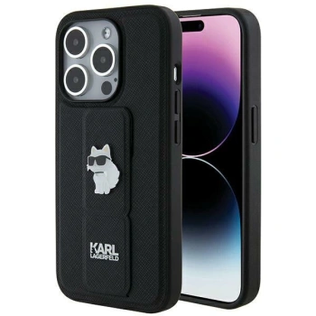 KARL LAGERFELD KLHCP14LGSACHPK ETUI HARDCASE DO IPHONE 14 PRO 6,1 GRIPSTAND