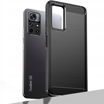 HURTEL CARBON CASE ELASTYCZNE ETUI DO XIAOMI REDMI NOTE 11 Z OCHRONĄ