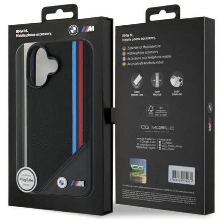 BMW ETUI BMHMP16S23PUTRK DO IPHONE 16 6.1 Z DO MAGSAFE TRICOLOR STRIPES