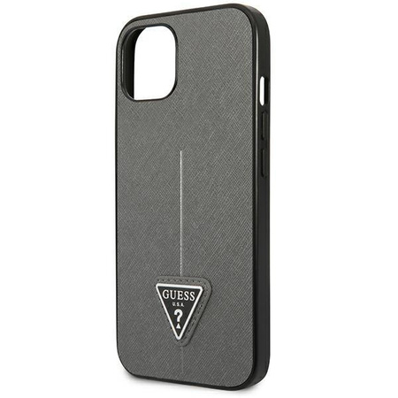 Guess GUHCP14SPSATLG iPhone 14 6,1" srebrny/silver hardcase SaffianoTriangle Logo