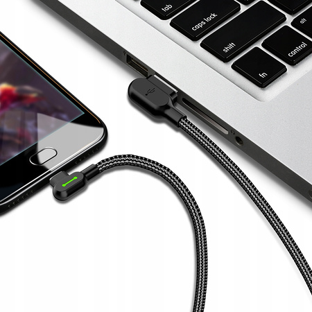 MCDODO KABEL KĄTOWY 90° USB-C SZYBKIE ŁADOWANIE DWUSTRONNY USB TYP C LED 1M