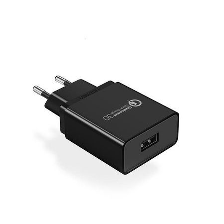 UGREEN ŁADOWARKA ADAPTER USB SIECIOWY DO SMARTFON TABLET QC 3 0 18W CZARNA
