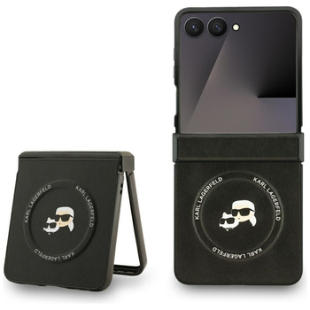 Etui Karl Lagerfeld Karl&Choupette Pins  MagSafe do Samsung Galaxy Z Flip7 czarny
