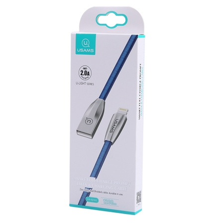 USAMS KABEL PLECIONY U-LIGHT DO LIGHTNING DO IPHONE 1.2M Z SZYBKIM