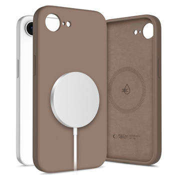TECH-PROTECT SILICONE MAGSAFE IPHONE 16E / 17E CHOCOLATE BROWN