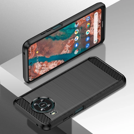 HURTEL CARBON CASE POKROWIEC ELASTYCZNY DO NOKIA X100 WYSOKA OCHRONA I STYL