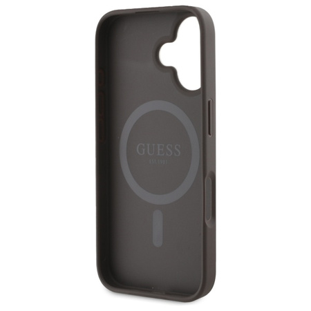 GUESS ETUI HARDCASE PEONY SCRIPT DO MAGSAFE DO IPHONE 16 6.1 Z LOGO