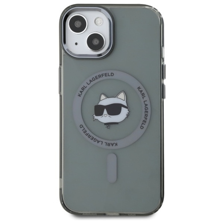 KARL LAGERFELD ETUI DO MAGSAFE DO IPHONE 15 6.1 HARDCASE Z LOGO CHOUETTE