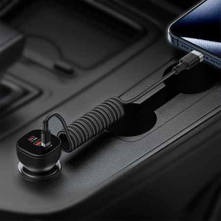 ACEFAST KABEL USB-C SPRĘŻYNOWY 480MB/S 3A 1.2M DO ŁADOWANIA IPHONE GALAXY