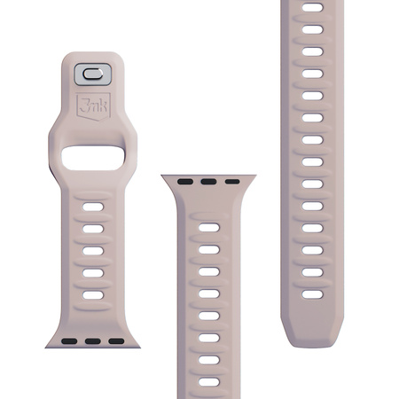 38/40/41/42 mm Latte (small) - 3mk Silicone Watch Strap for Apple
