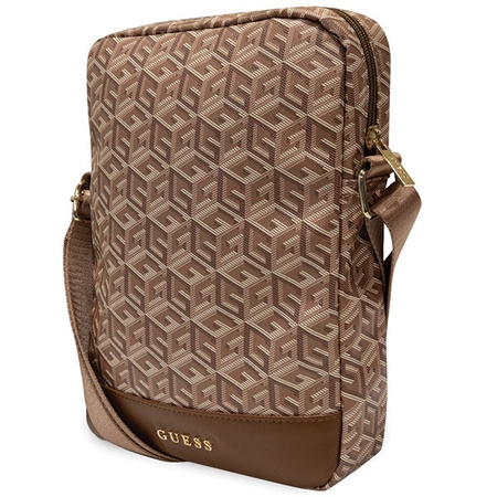 Guess Torba GUTB10HGCFSEW 10 brązowy/brown GCube Stripe Tablet Bag