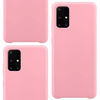 Silicone Case elastyczne silikonowe etui pokrowiec Samsung Galaxy A72 4G różowy