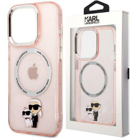 Karl Lagerfeld KLHMP14MHNKCIP iPhone 14 Plus 6,7" hardcase różowy/pink Iconic Karl&Choupette Magsafe