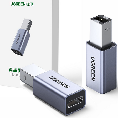 Ugreen adapter przejściówka USB Typ C - USB Typ B szary (US382)