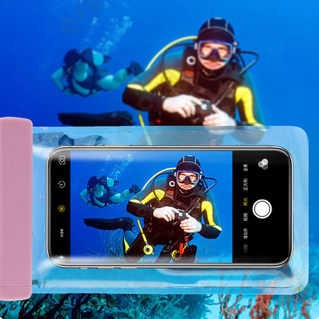 Wodoodporne etui na telefon 115 mm x 220 mm torebka na basen plażę białe