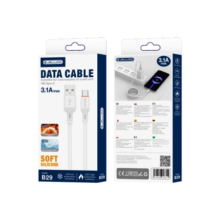 JELLICO kabel B29 USB-C 3.1A 1M Biały
